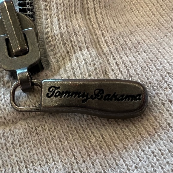 Tommy Bahama Men’s Large Coconut/Cream Half-Zip Sweater - Picture 3 of 8